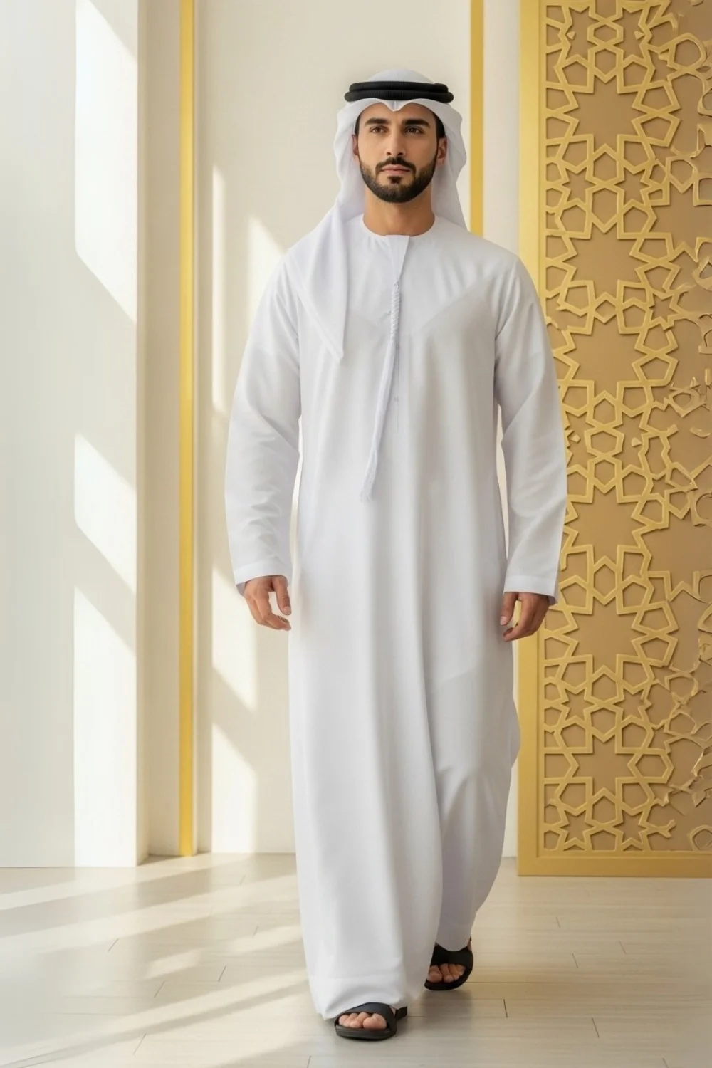 White Emirati Kandora | By Shabab al Yola | Stellar Edition