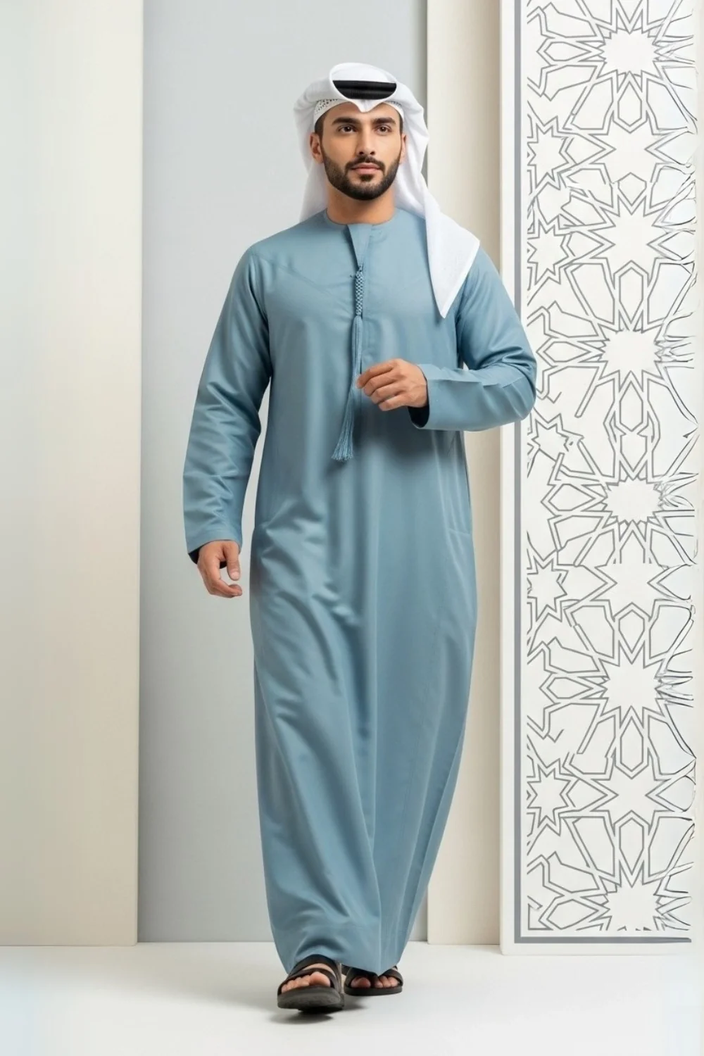 Royal Navy Blue Winter Kandora | By Shabab al Yola | Stellar Edition