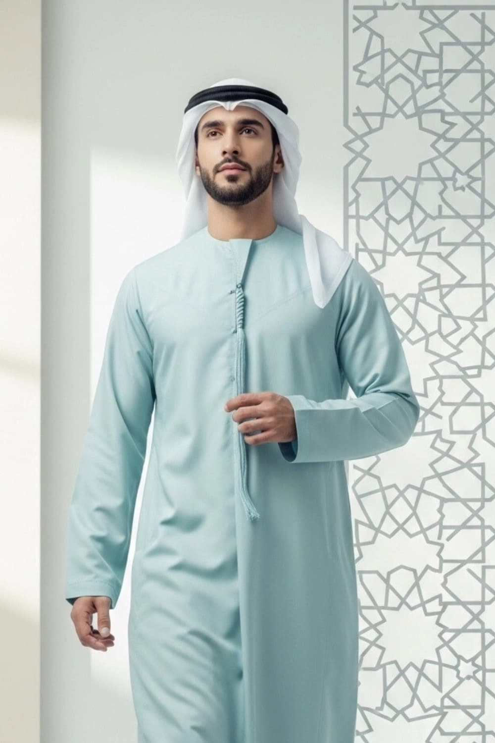 كندورة بلون زبد البحر | تصميم شباب اليولة | أجود الأقمشة - إصدار إيليت - 2