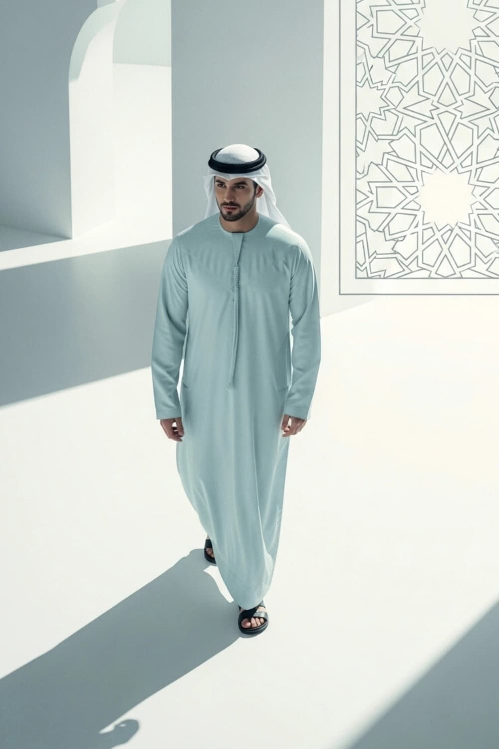 كندورة بلون زبد البحر | تصميم شباب اليولة | أجود الأقمشة - إصدار إيليت - 4