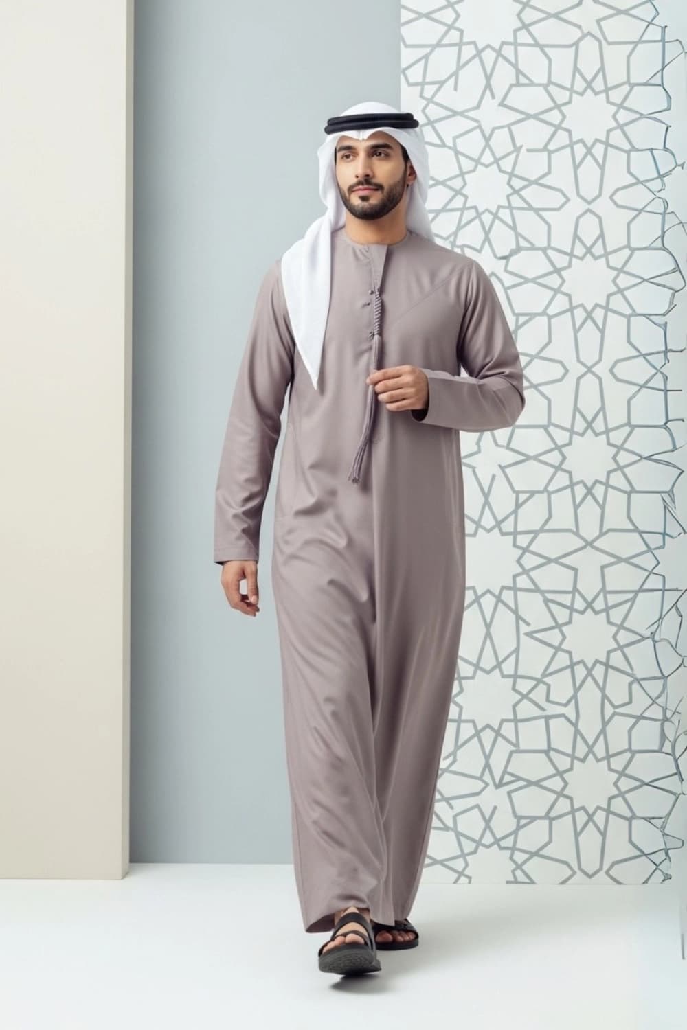 كندورة بلون البرقوق الدافئ | تصميم شباب اليولة | أجود الأقمشة - إصدار إيليت - 1