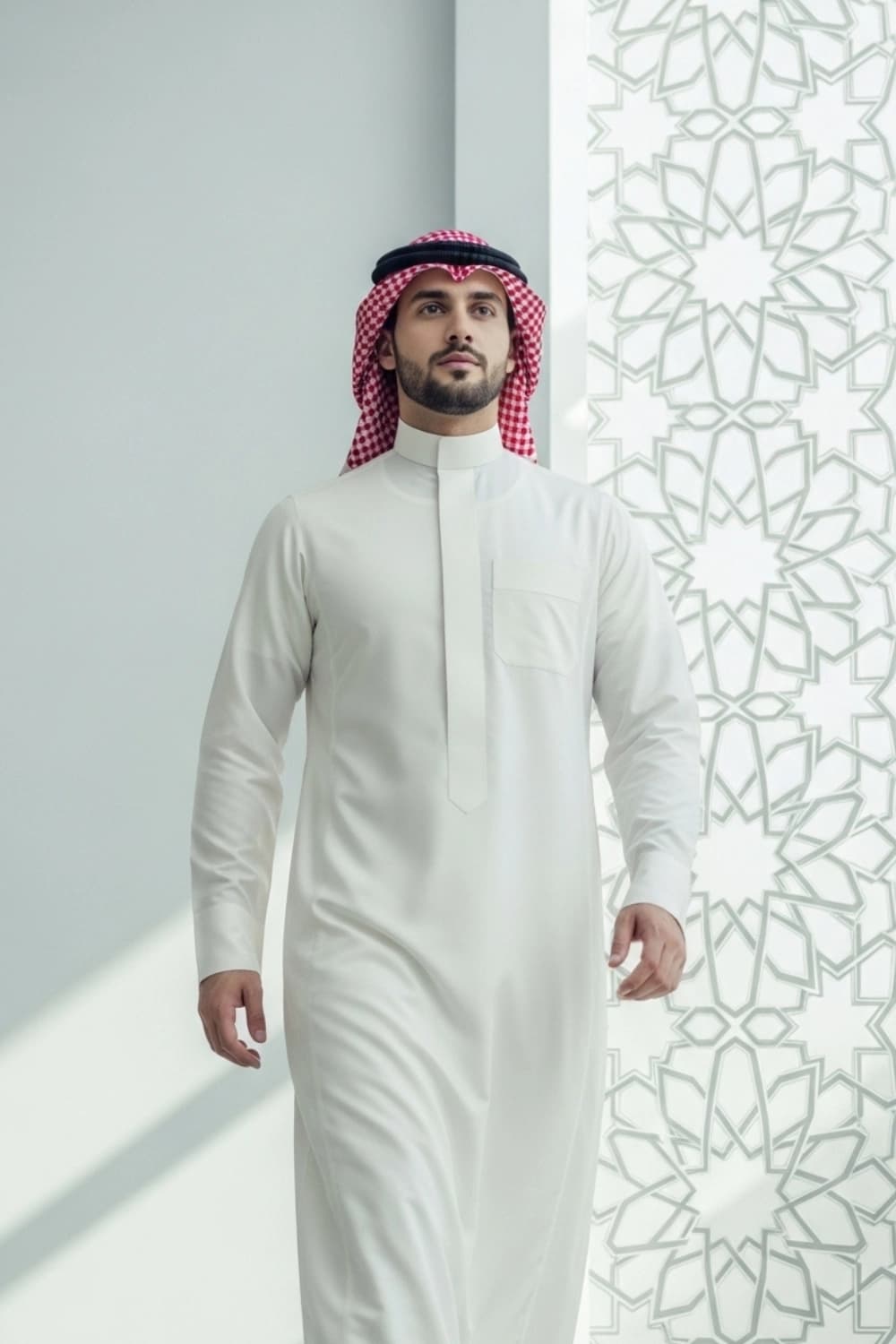 Cream Saudi Thobe | By Shabab al Yola with Premium Japan Fabric - Stellar Edition - 4
