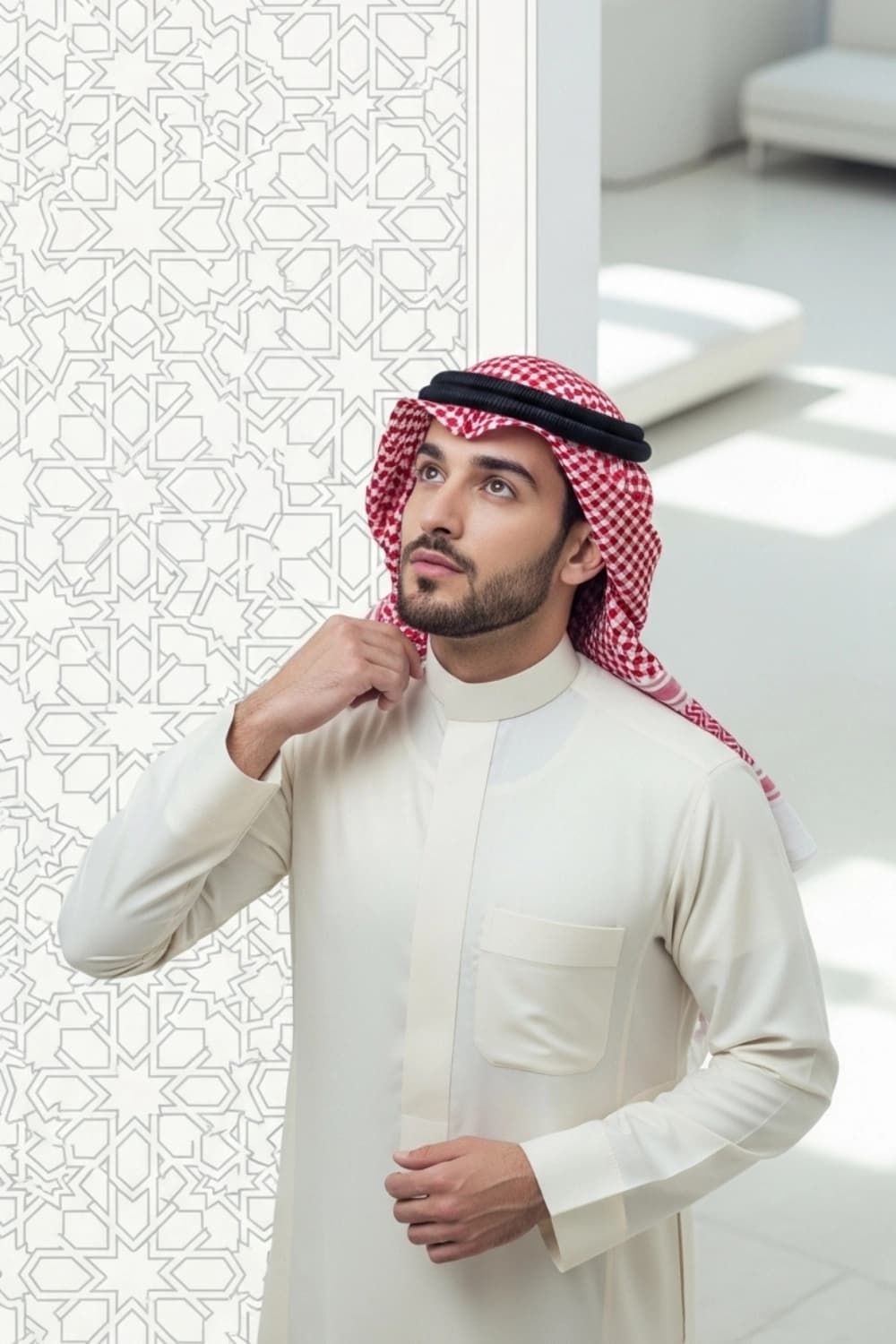 Cream Saudi Thobe | By Shabab al Yola with Premium Japan Fabric - Stellar Edition - 2