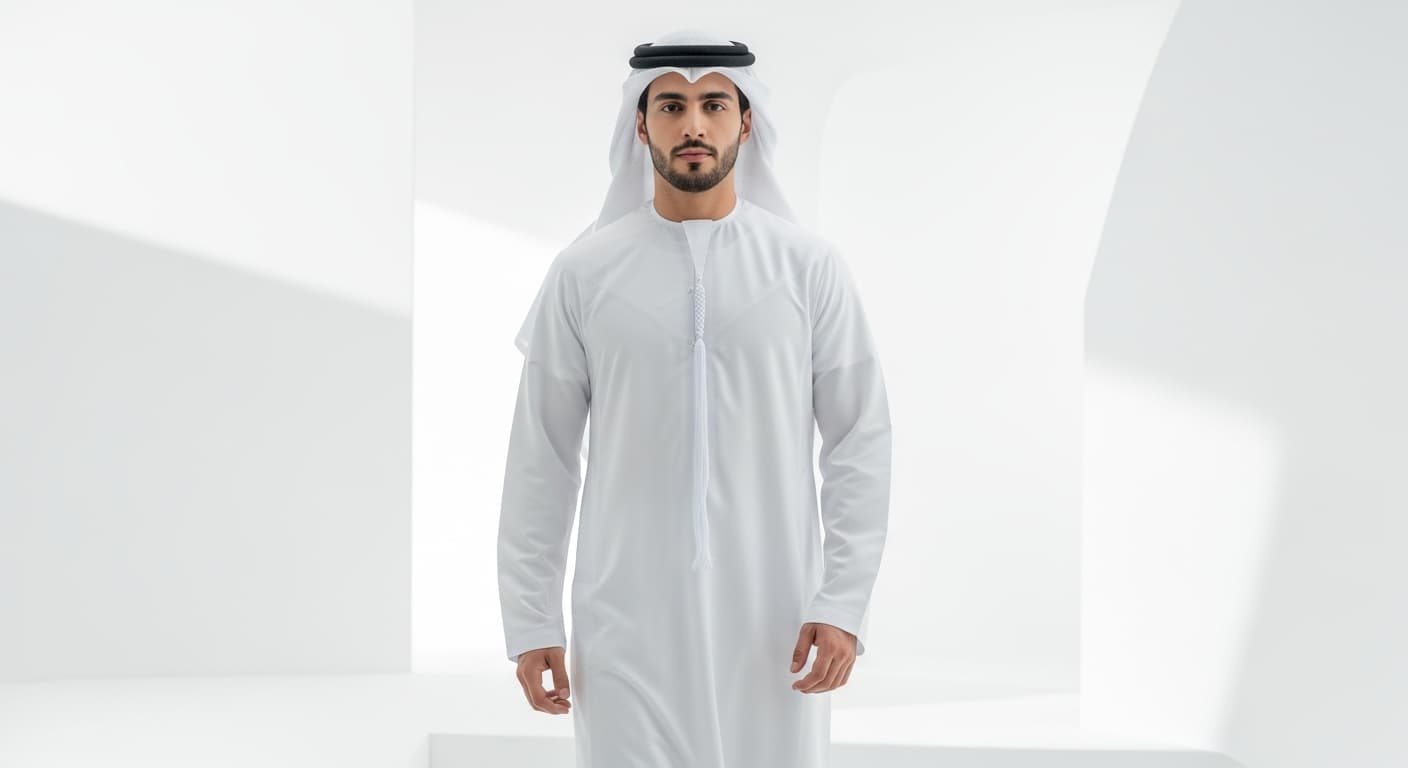 Affordable kandura shopping guide in Abu Dhabi showing traditional market and modern retailers